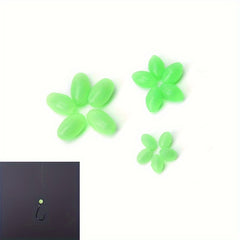 100pcs Luminous Oval Shaped Fishing Beads Soft For Rigs Making