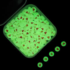 200pcs Luminous Acrylic Heart Beads For Jewelry Making