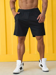 Men's Quick Dry Pleated Shorts with Zipper Pockets