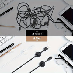10/20pcs Cable Holder for Desk Bedside Cabinet USB Office Cable Management