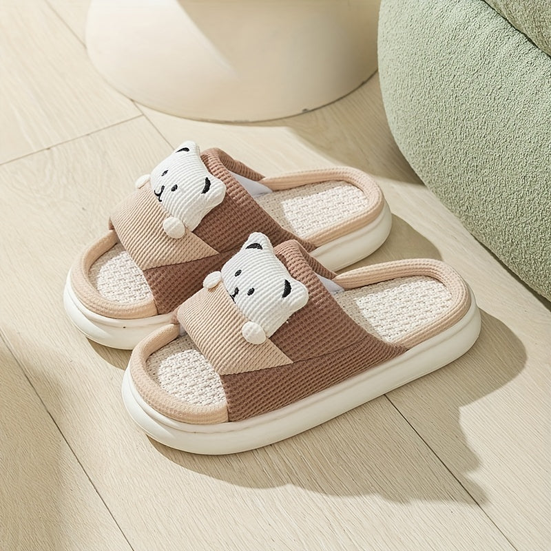 Women's Cartoon Printed Slip On Open Toe Slides