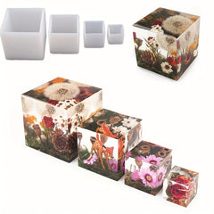 Square Cube Silicone Mold DIY Ornament Resin Casting Mold
