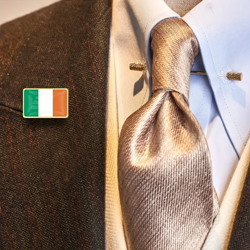 St Patrick's Irish Flag Brooch Unisex Accessory for Suits Jackets Hats