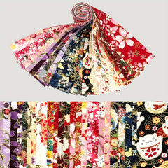 25pcs 5.84x4.49 Cotton Fabric Roll Quilting Printed Craft Bundle Flower