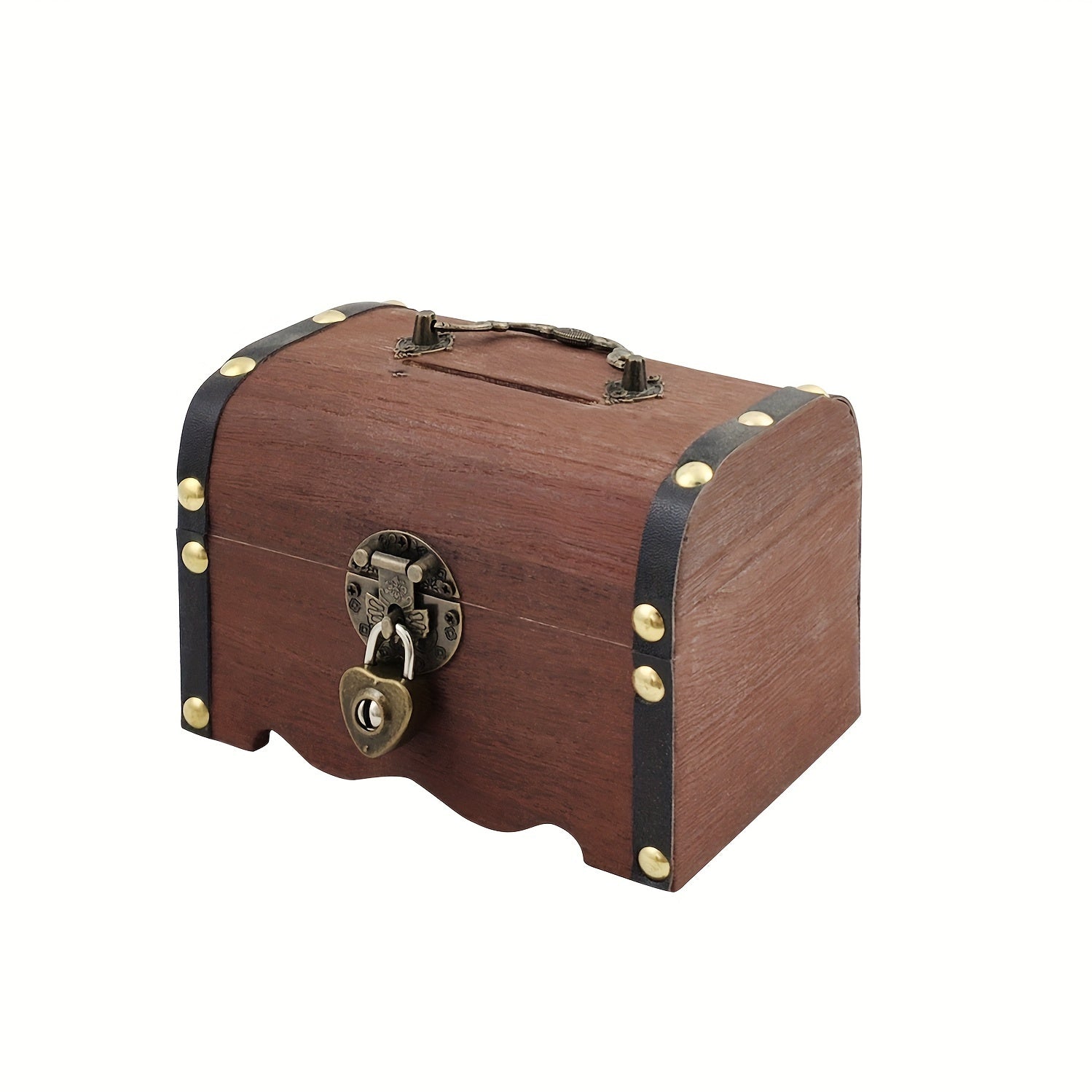 Vintage Wooden Storage Box Treasure Chest for Wedding Gift