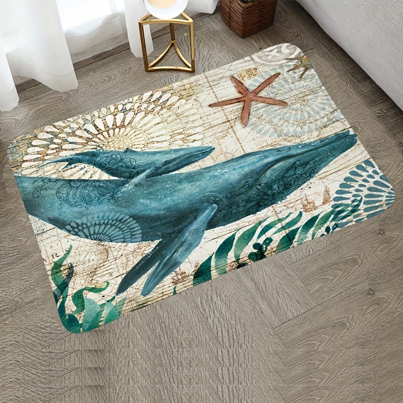 Sea Octopus Bath Rug Non Slip Washable