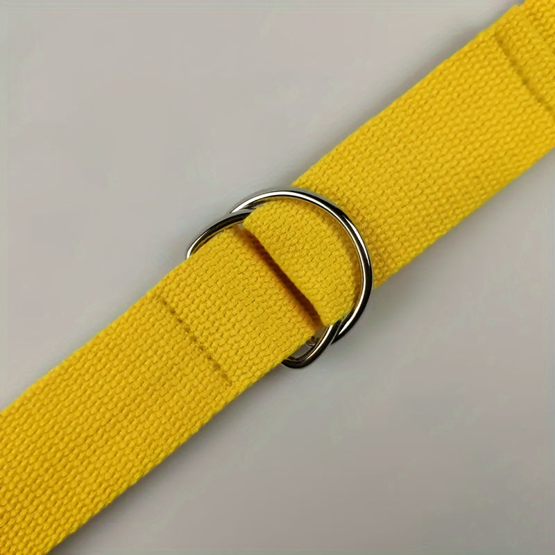 Cotton Yoga Resistance Belt Fitness Stretching Band D Ring
