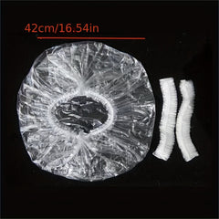 50pcs Disposable Shower Cap Waterproof Elastic Shower Cap