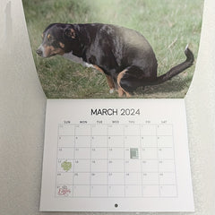 Dog Poop Wall Calendar for Office and Living Room