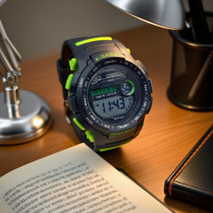 Youth Green Sport Watch for Boys & Teens 8-18 Years - Alarm Stopwatch, 50m Water