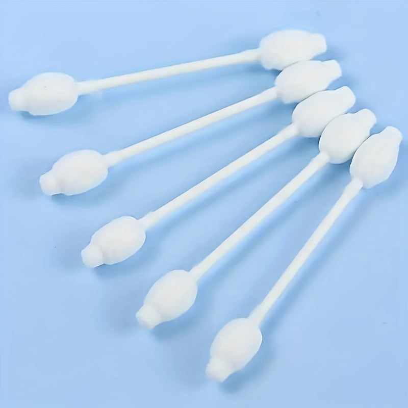 56pcs Baby Cotton Swab Paper Stick Round Big Head Gourd Head Cotton Swab