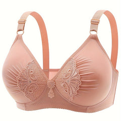 Plus Size Wireless Guipure Lace Padded Bra