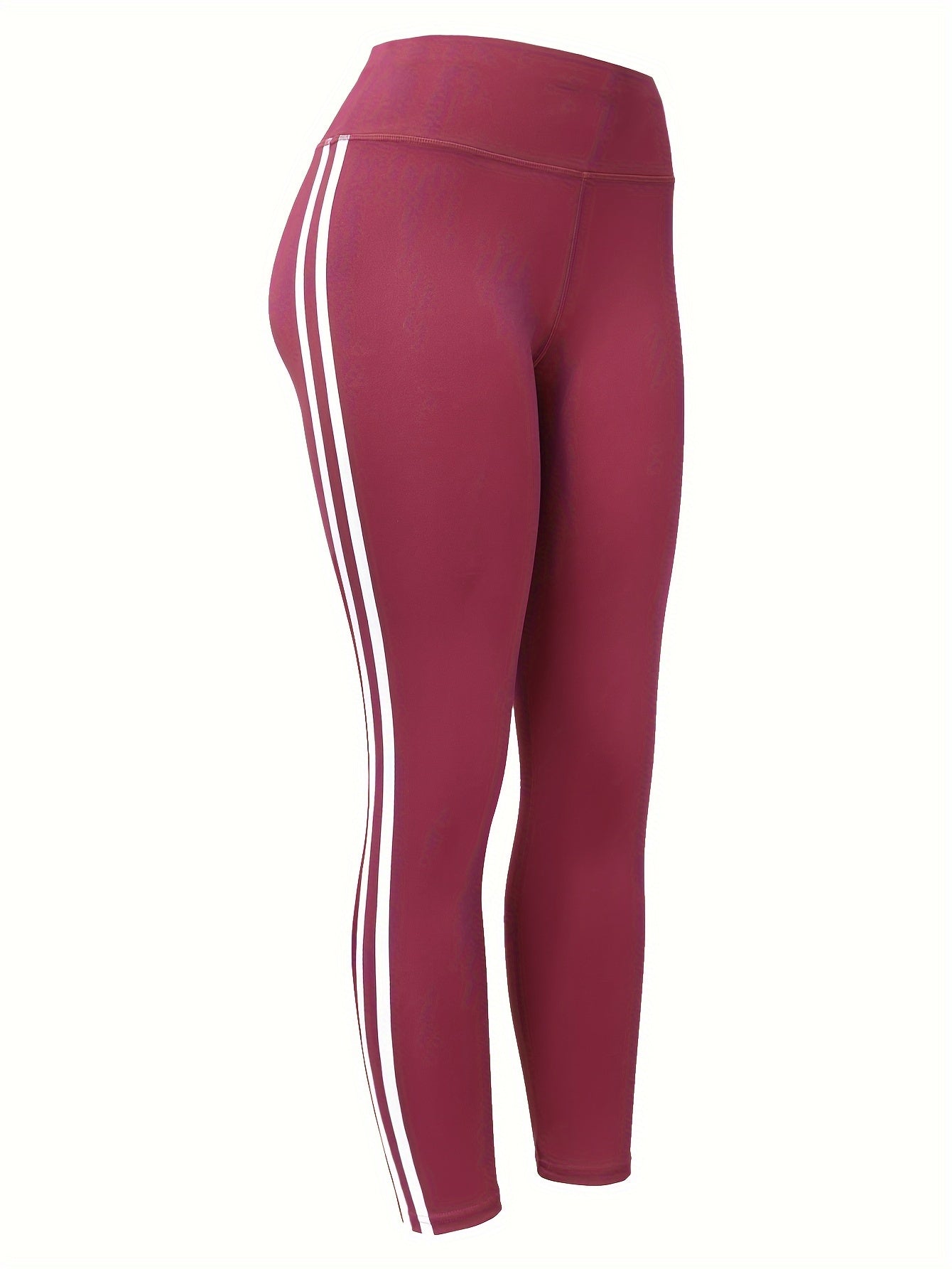 5pcs Stripe Side Yoga Leggings High Waist Fitness Workout Gym