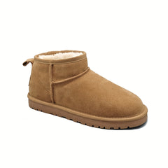 Women's Snow Boots Plush Lined Slip On Thermal Short Boots