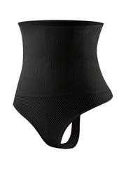 3pcs Seamless Shaping Thongs High Waist Tummy Control Panties