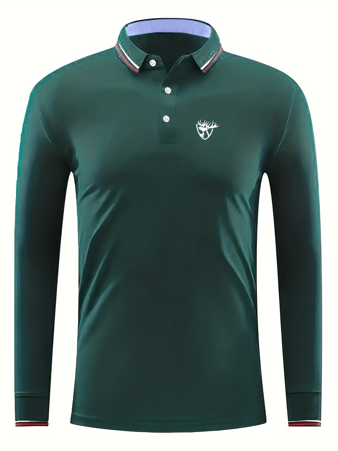 Deer Print Men's Long Sleeve Lapel Shirt Top