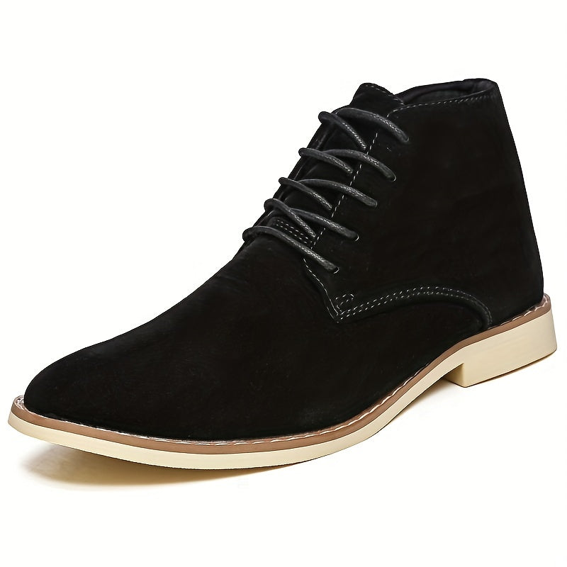 Men's Pointed Toe Lace Up Non Slip Boots