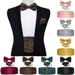 Classic Silk Solid Cummerbunds For Men Tuxedo Formal Dresses Vintage