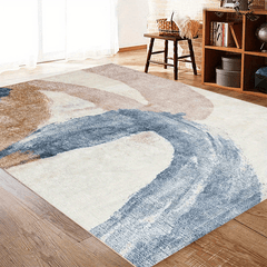 Fluffy Faux Wool Area Rug Modern Contemporary Large Carpet