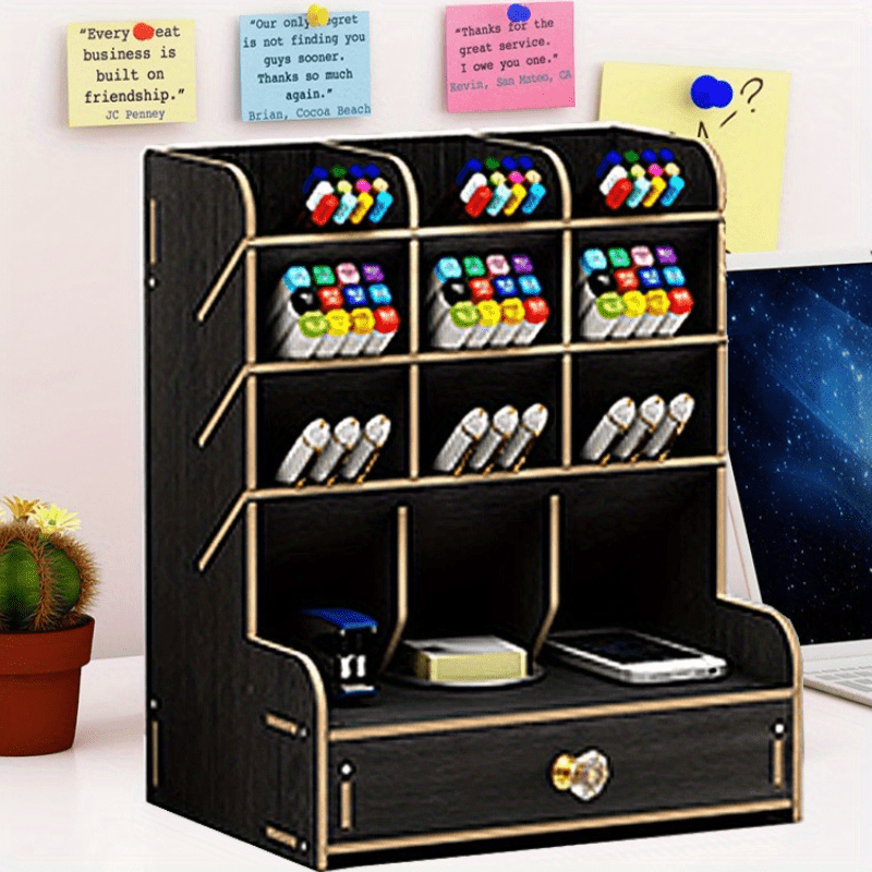 DIY Pen Holder Storage Box - Office, Classroom, Home Organizer