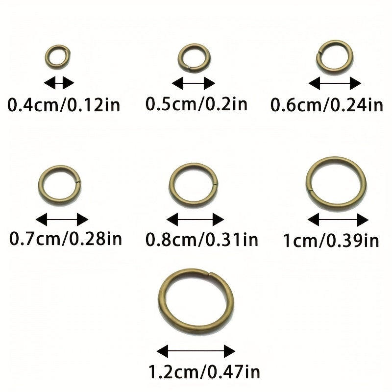 100pcs O Shaped Ring Single Iron Ring C Ring 4-12mm DIY Jewelry Accessories