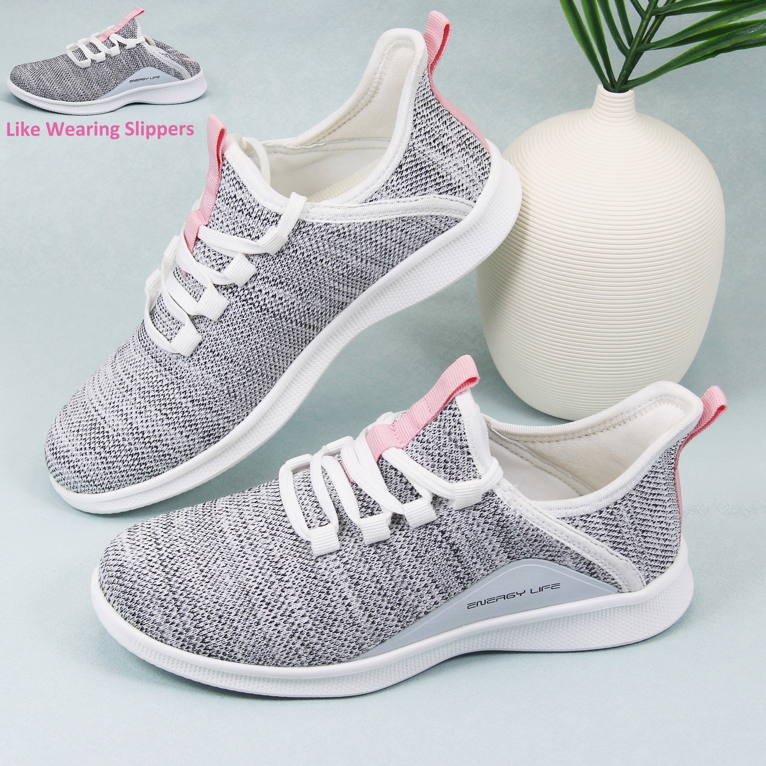 Women's Lightweight Lace Up Running Shoes Low Top Sneakers
