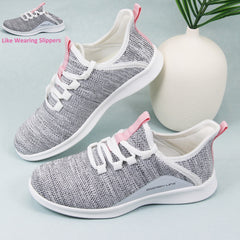 Women's Lightweight Lace Up Running Shoes Low Top Sneakers