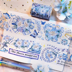 Floral Stickers Set Crystal Stereo Waterproof Stickers 2 Meters
