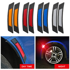 2pcs Carbon Fiber Car Wheel Eyebrows Edge Protection Strip