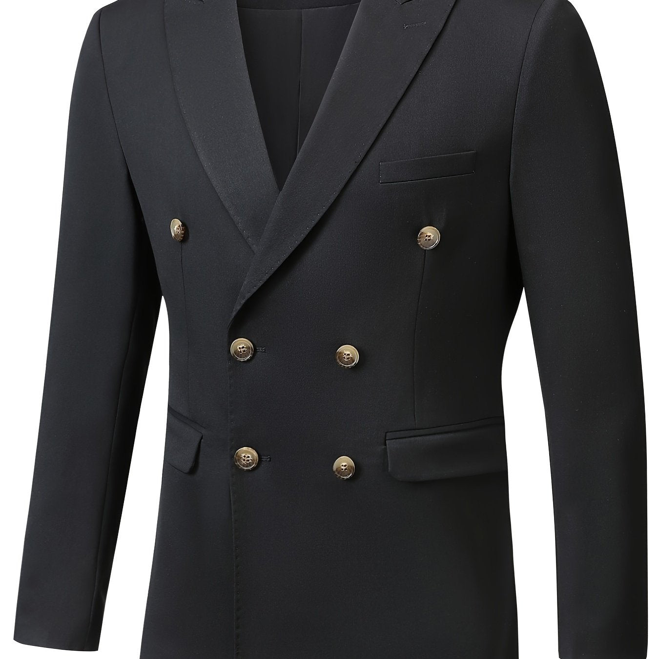 Men's V-neck Double Breasted Suit Top