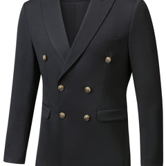 Men's V-neck Double Breasted Suit Top