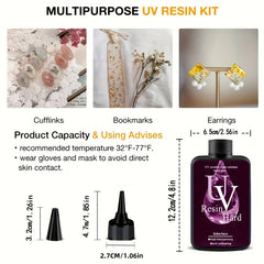 200g UV Resin Clear Hard Crystal Clear Epoxy Resin Upgraded Premixed UV Cure