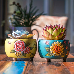 Hand Painted Yanxi Flowerpots Creative & Breathable