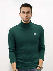 Men's Casual Sports Turtleneck Fleece Top