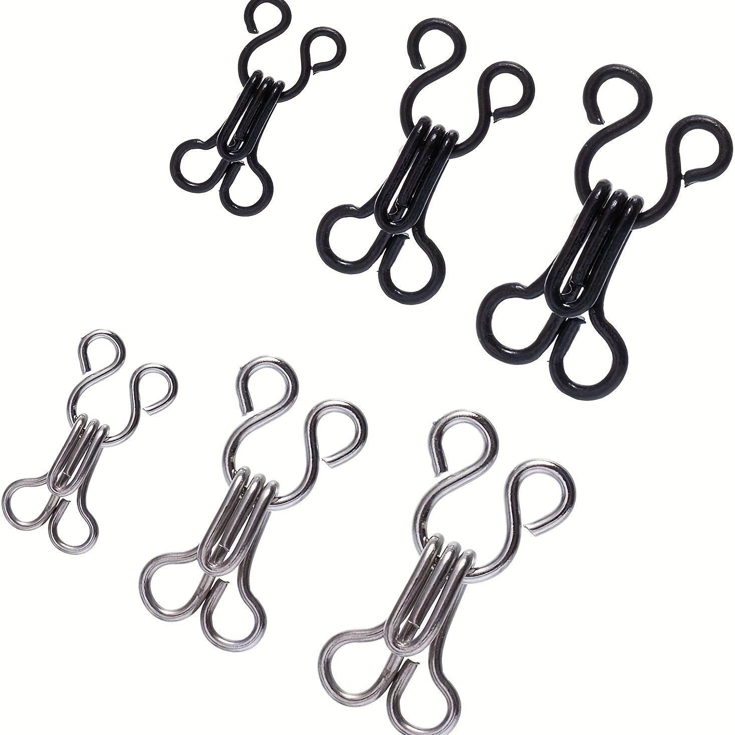 40 Double Seam Hook Eye Buckles for Clothes Pants Skirts DIY Crafts