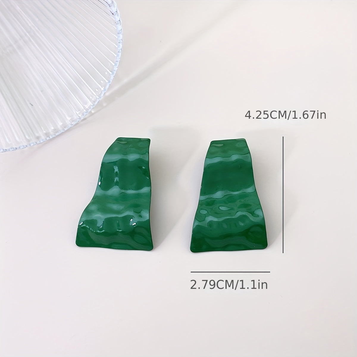 Girl's Spray Paint Geometric Earrings, Daily Wear