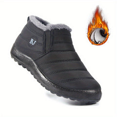 Women's Winter Snow Boots Warm Velvet Slip On Waterproof Shoes