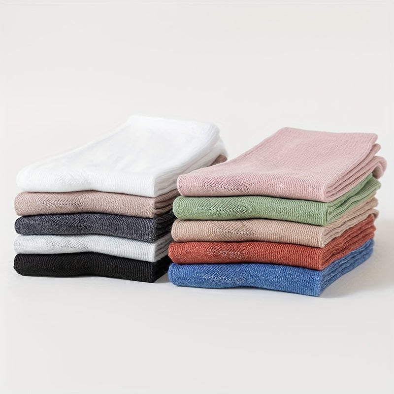 10 Pairs Candy Socks Mid Tube Women's Stockings