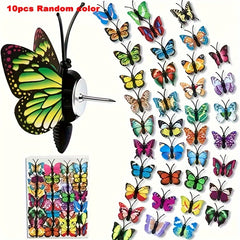 30pcs 3D Simulated Butterfly Push Pin Decorative Flower Cork Board Pin