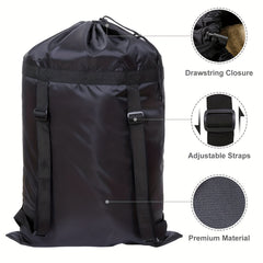 Large Capacity Drawstring Backpack Adjustable Straps Waterproof Bag