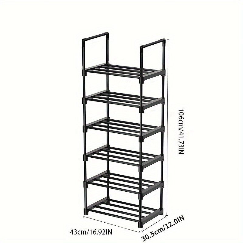 1pc Household Shoe Storage Rack Large Capacity Floor Standing Organizer