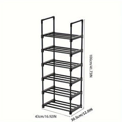 1pc Household Shoe Storage Rack Large Capacity Floor Standing Organizer