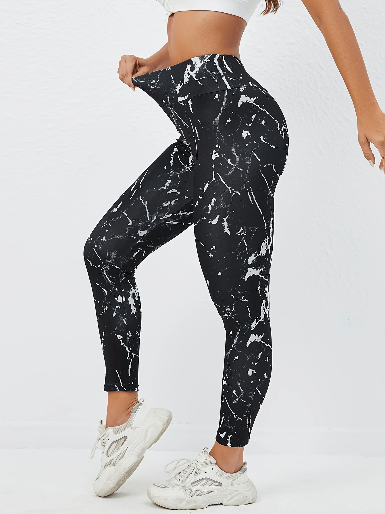 High Waist Printed Fitness Sports Pants Butt Lifting Yoga Leggings