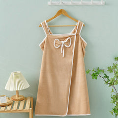 Quick Drying Coral Velvet Bath Skirt for Adults