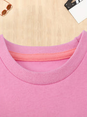 Girls Cartoon Embroidered Long Sleeve Cotton Top
