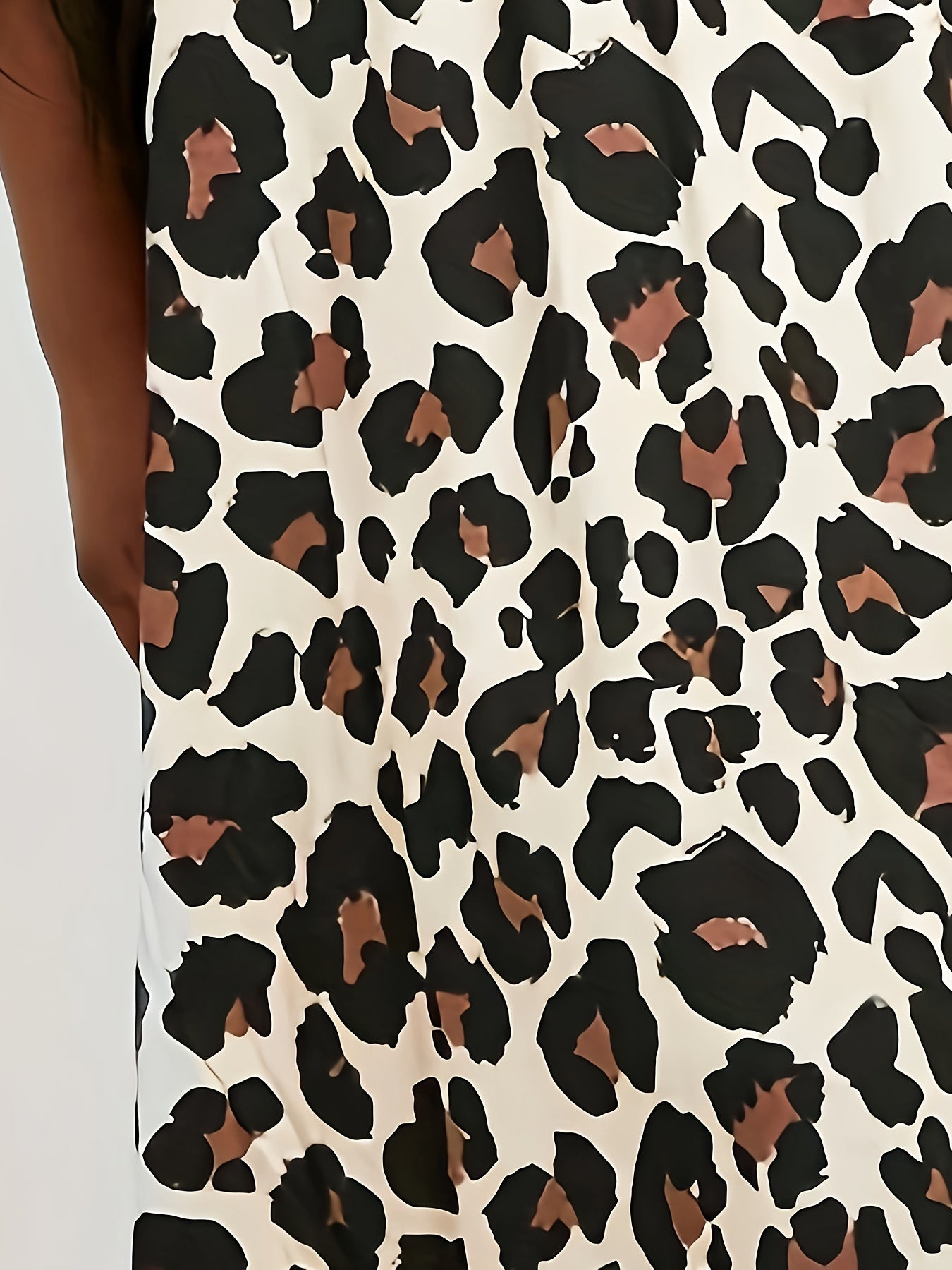 Leopard Print Short Sleeve Dress