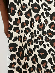 Leopard Print Short Sleeve Dress