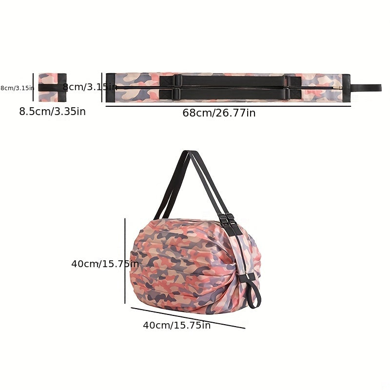 Large Capacity Foldable Grocery Bag Shoulder Bag Travel Storage Shopping Bag