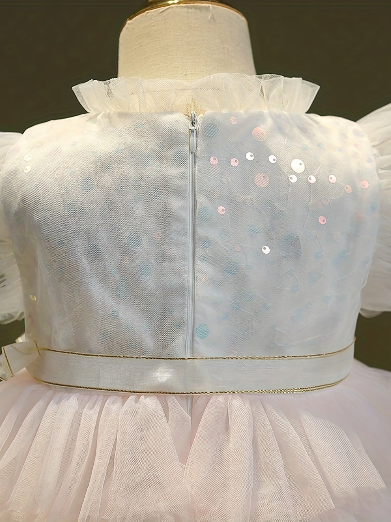 Girls' Sequins & Tiered Princess Dress for Summer