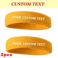 2pcs Custom Unisex Hair Band Headbands for Sports & Gym